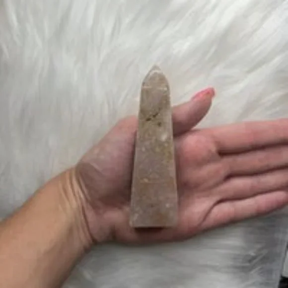 Druzy Pink Amethyst Obelisk - Picture 13 of 13